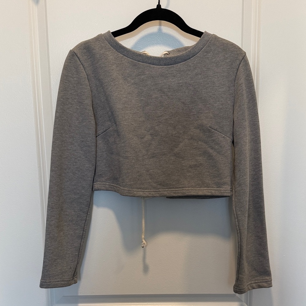 Gray Women's Long Sleeve Top
